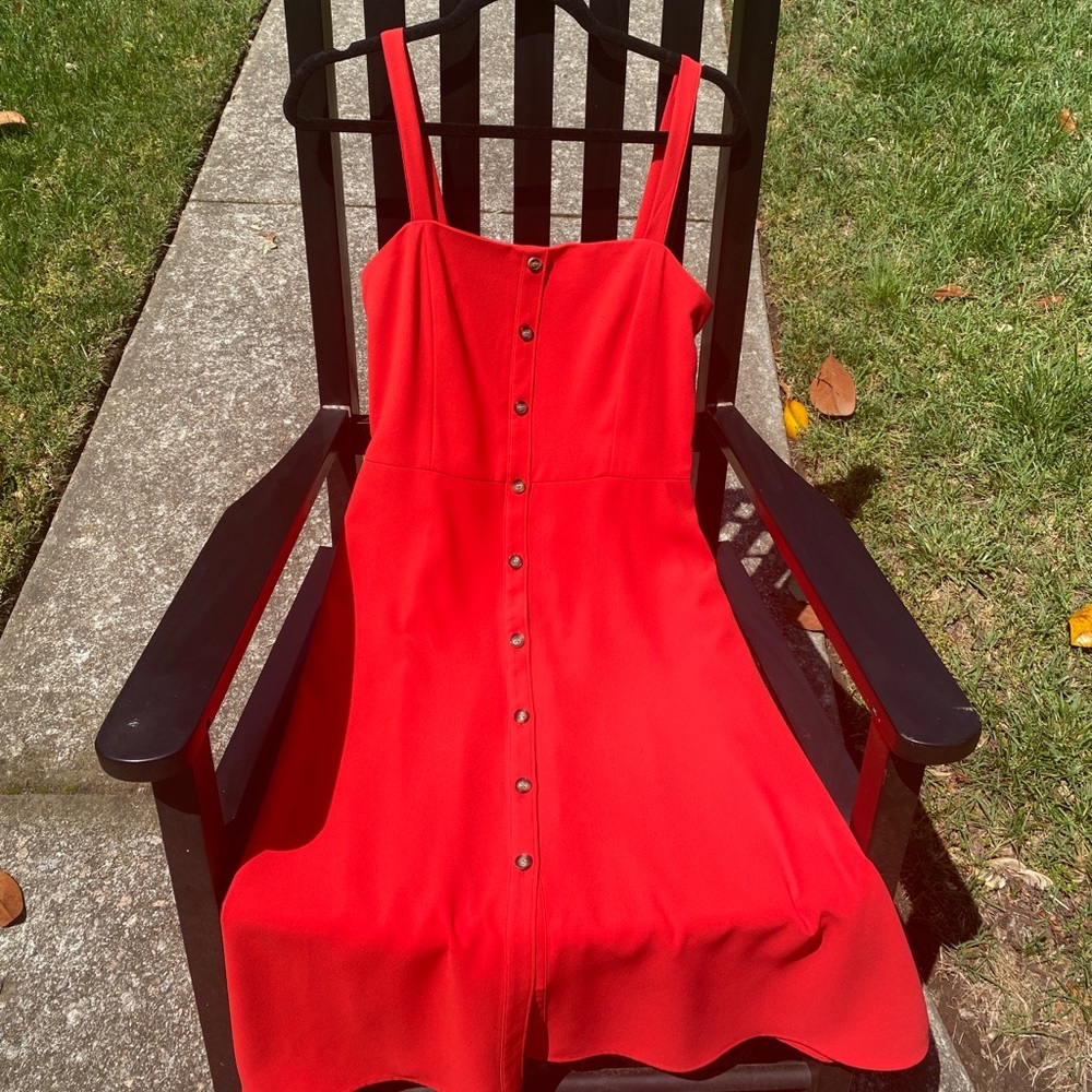 Redfish- orange button up summer dress